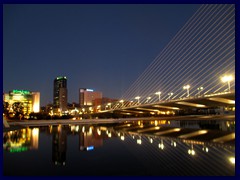 City of Arts and Sciences by night 14 - El Pont de l'Assut de l'Or and skyline